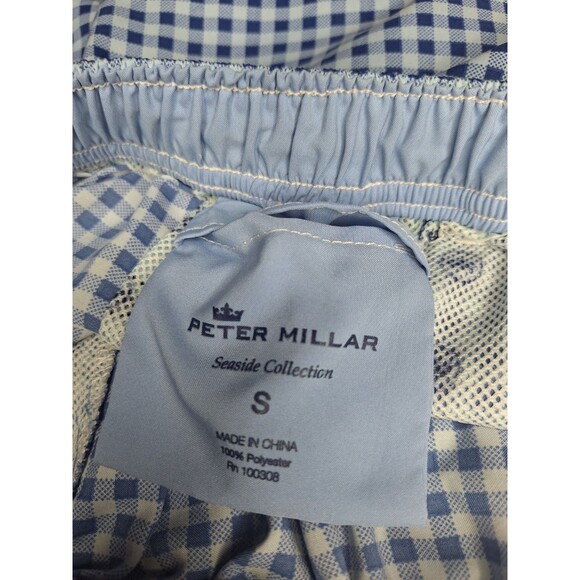 PETER MILLAR Seaside Collection Swim Trunks Board Shorts Men's S Plaid Pockets - Picture 8 of 8